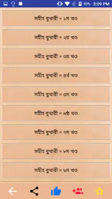 বুখারি শরীফ বাংলায় সব খন্ড সহীহ হাদিস শরীফ android App screenshot 3